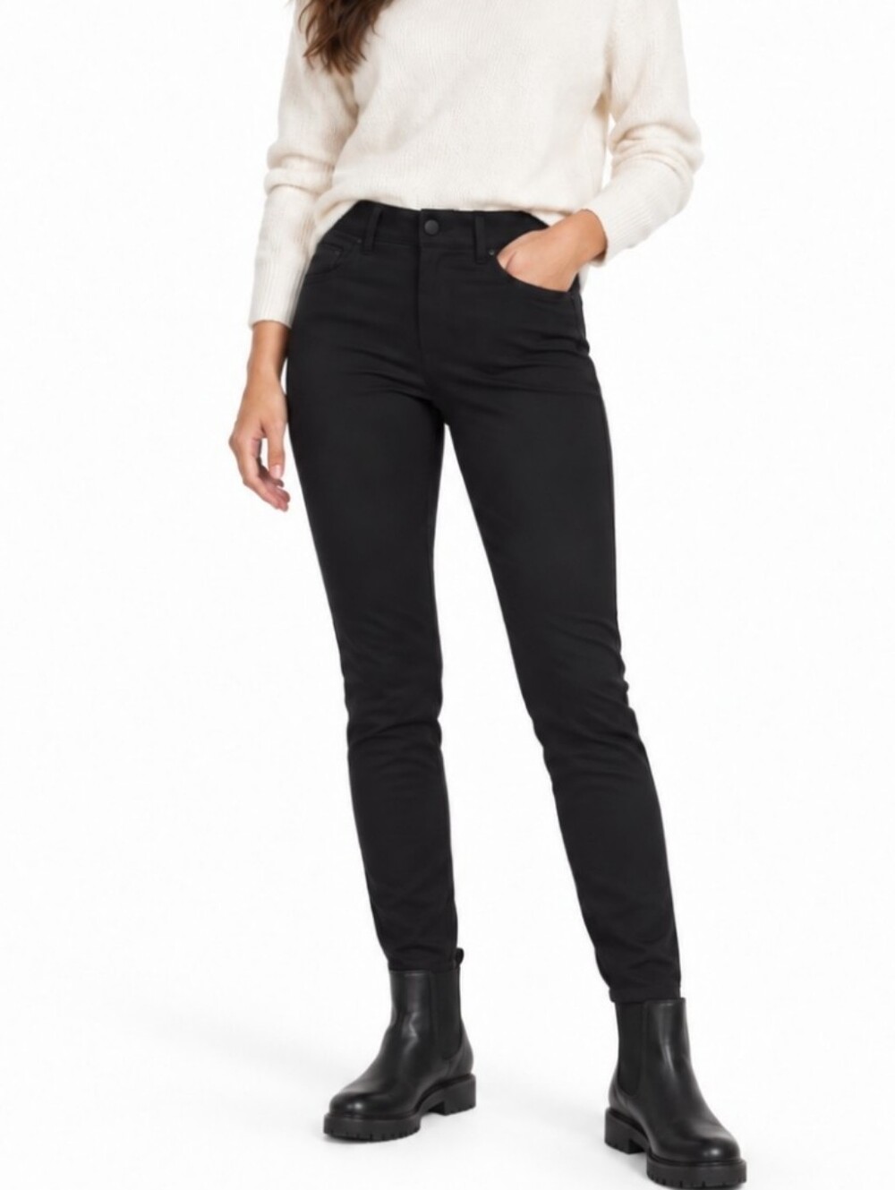 Lululemon City Sleek 5 Pocket Everyday Solid Black Pant High Rise Office S31